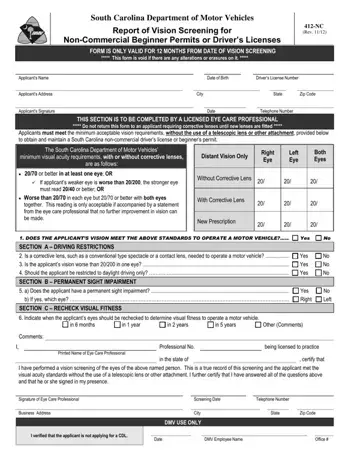 Form 412 Nc Preview