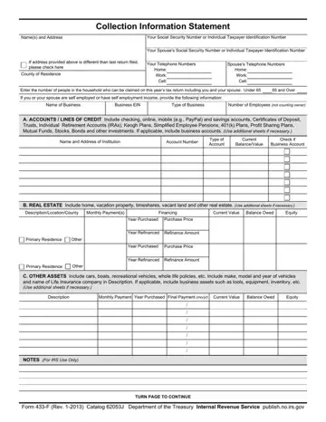 Form 433 F Preview