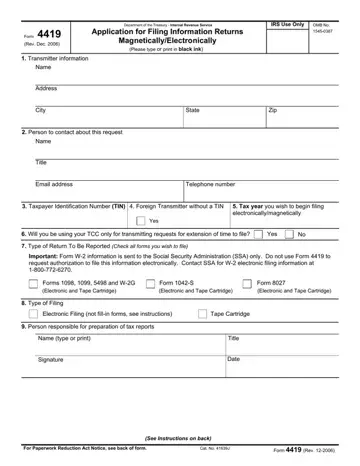 Form 4419 Preview