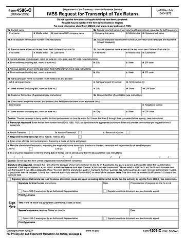 Form 4506-C Preview