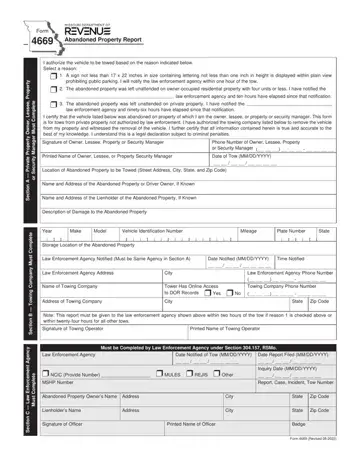 Form 4669 Missouri Preview