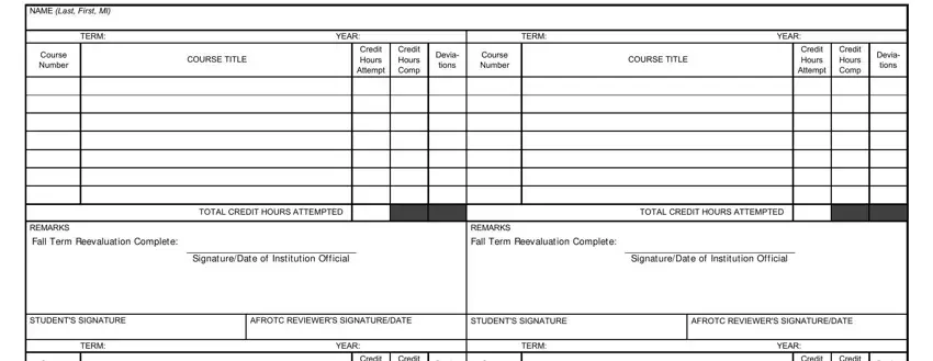 Completing hfd form 48 step 3