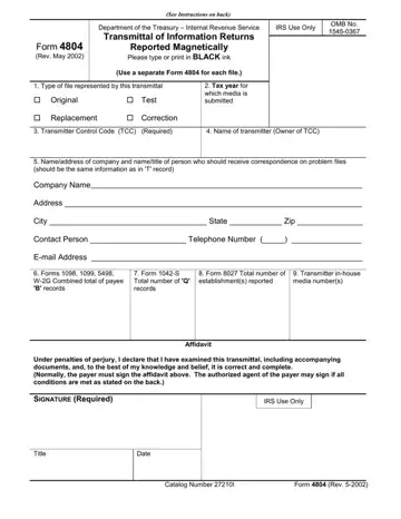 Form 4804 Preview