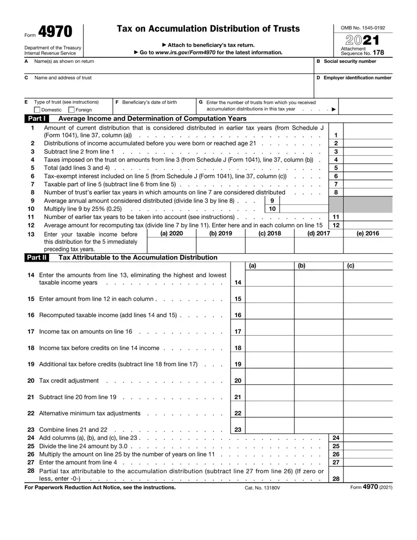 Form 4970 first page preview