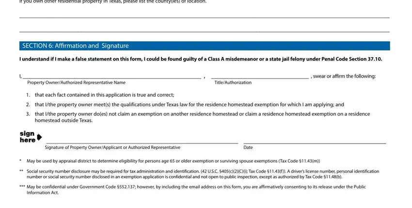 step 5 to completing how to fill out form 50 114 texas