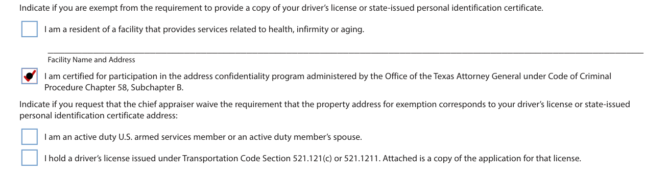 Form 50-114 example filled out, section 4: driver's license or personal identification requirement