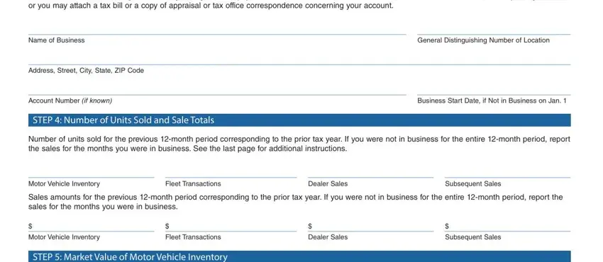 Filling in form 50 244 part 3