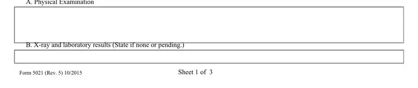 Filling out doctors first report stage 3