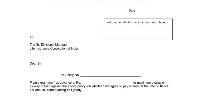 example of gaps in loan form lic