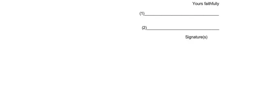 loan form lic Yours faithfully, and Signatures blanks to fill out