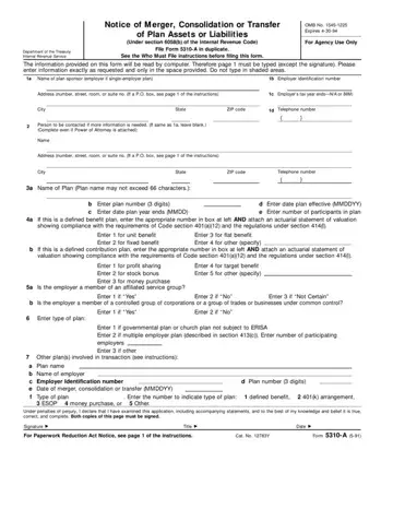 Form 5310 A Preview