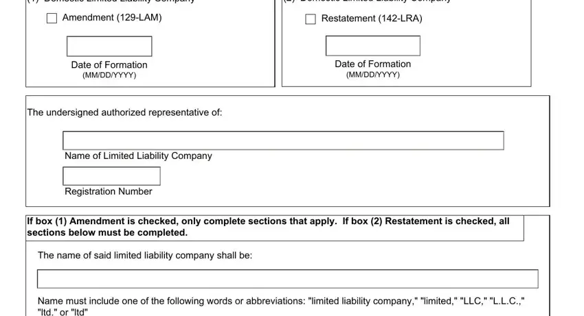 Finishing limited liability company restatement stage 3