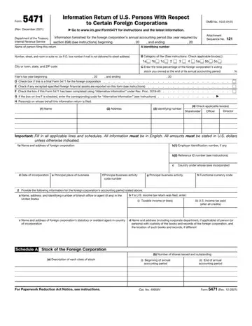 Form 5471 Preview
