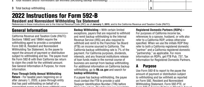 Filling in ca form 592 b part 2