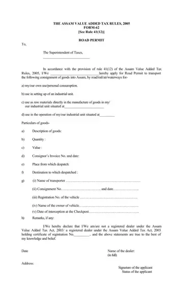 Form 62 Assam Preview