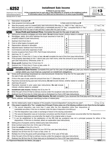 Form 6252 Preview