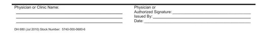 Entering details in form dh 680 part 3