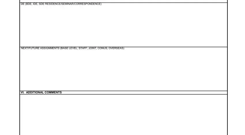 Filling in af form 724a step 5