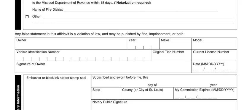 Finishing missouri department of revenue form 768 stage 2