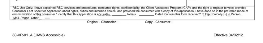 Completing Form 80 Vr 01 A step 3