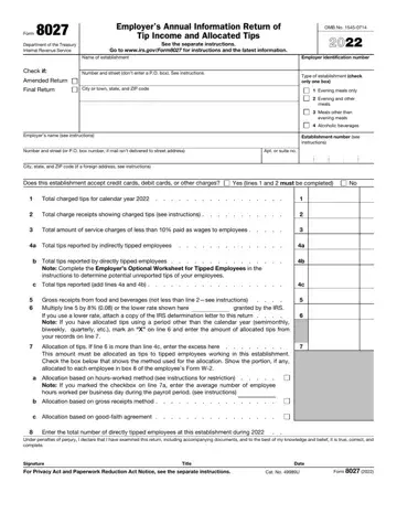 Form 8027 Preview