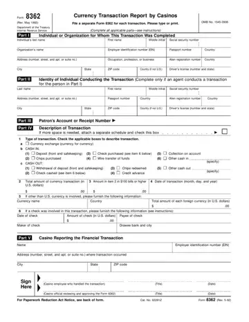 Form 8362 Preview
