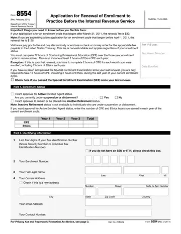 Form 8554 Preview
