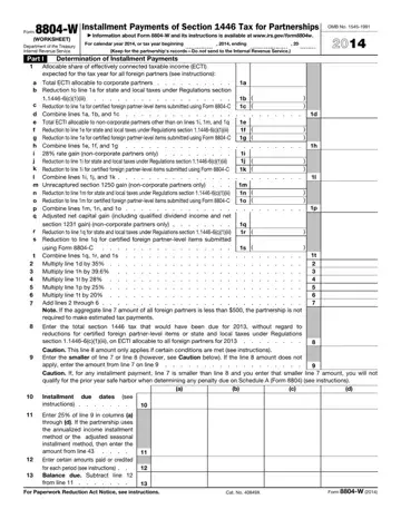 Form 8804 W Preview