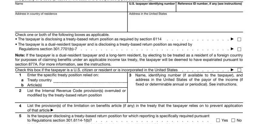 Form 8833 ≡ Fill Out Printable PDF Forms Online