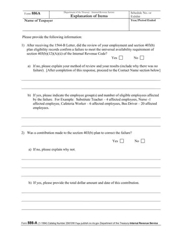 Form 886-A Preview