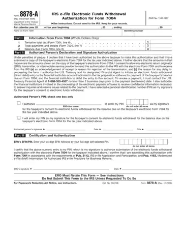 Form 8878 A Preview