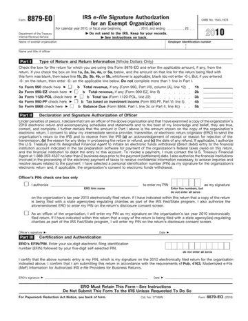 Form 8879 Eo Preview