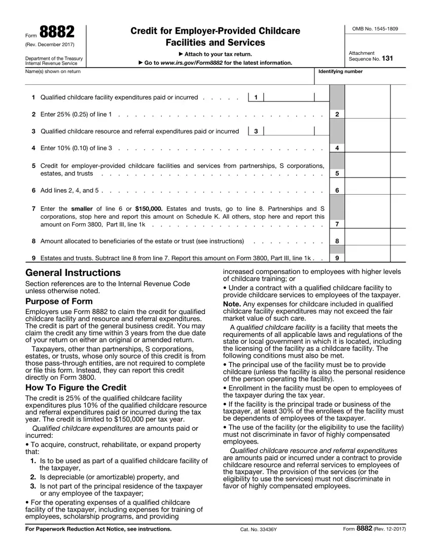 Form 8882 first page preview