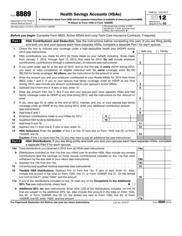 Form 8889 Preview
