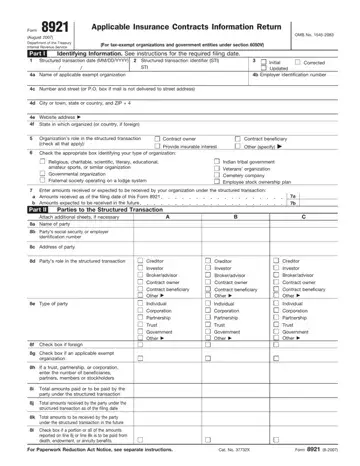Form 8921 Preview