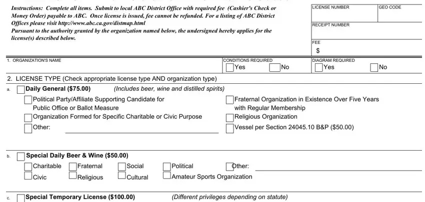 stage 1 to completing abc 221 application form