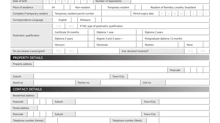 Filling in absa home loan application form pdf part 2