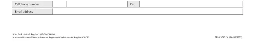 absa home loan application form pdf Cellphone number, Email address, Fax, Absa Bank Limited Reg No, and ABSA  EX fields to insert
