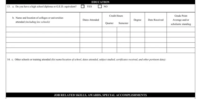 Filling out ao 78 application form step 3