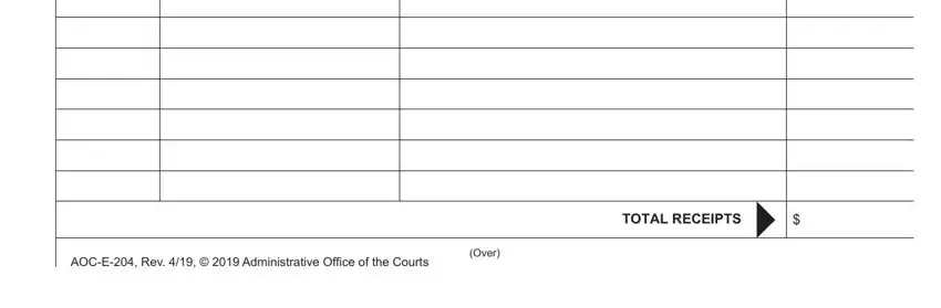 Completing nort carolina aoc e 204 form part 3