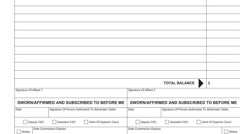 stage 5 to entering details in nort carolina aoc e 204 form