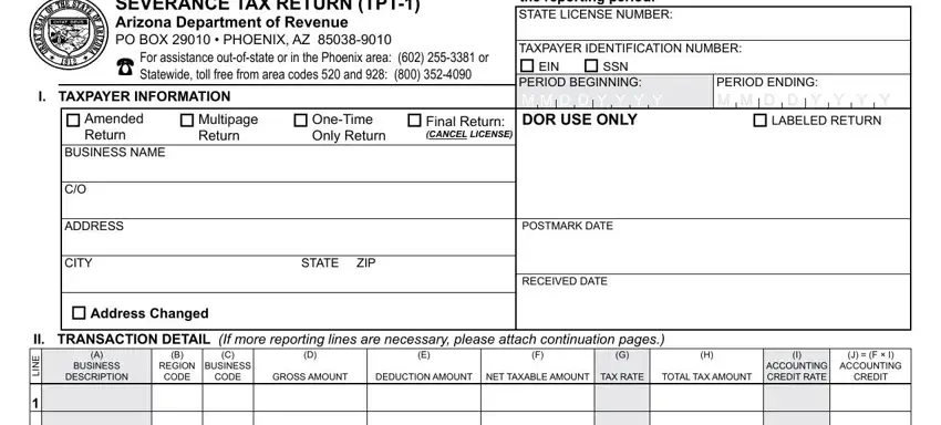 filling out az tpt ez form fillable step 1