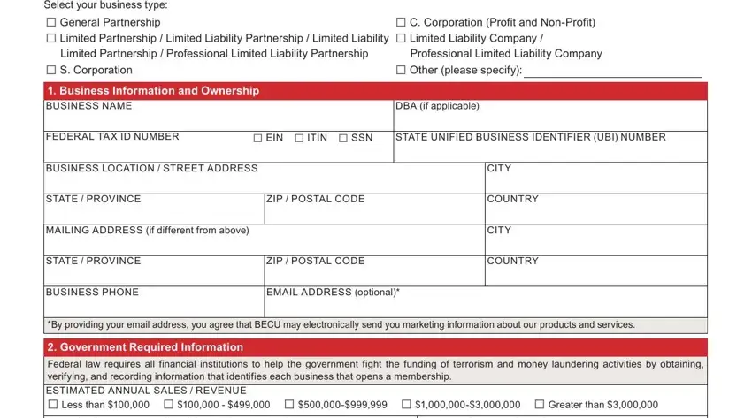 Form Becu 6873 fields to fill in