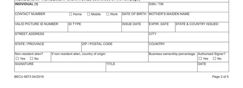 part 4 to entering details in Form Becu 6873