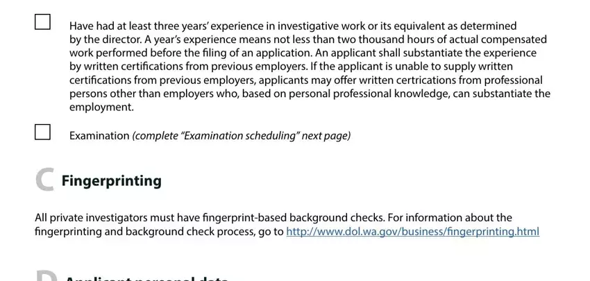 slawdictionary CFingerprinting, and DApplicantpersonaldata fields to fill