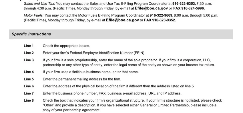 Filling out E-FILING part 3