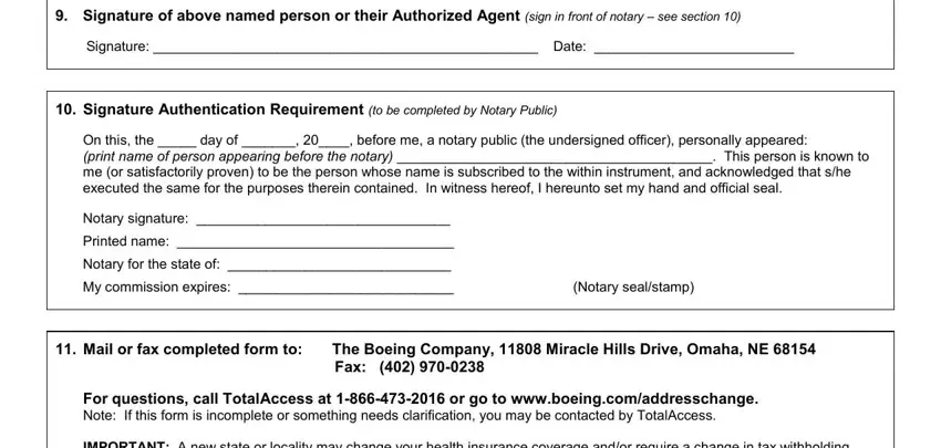 step 2 to completing boeing home address change request