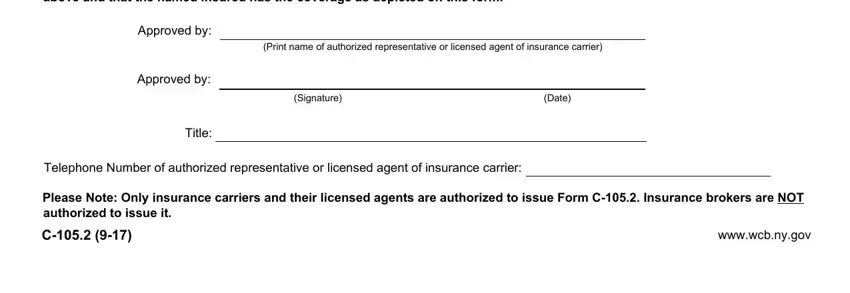Entering details in ny c105 2 step 2