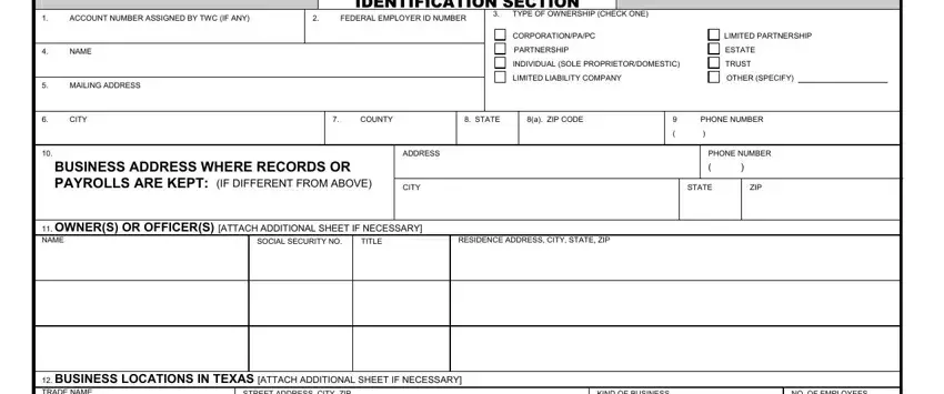 stage 1 to filling out Form C 1Fr