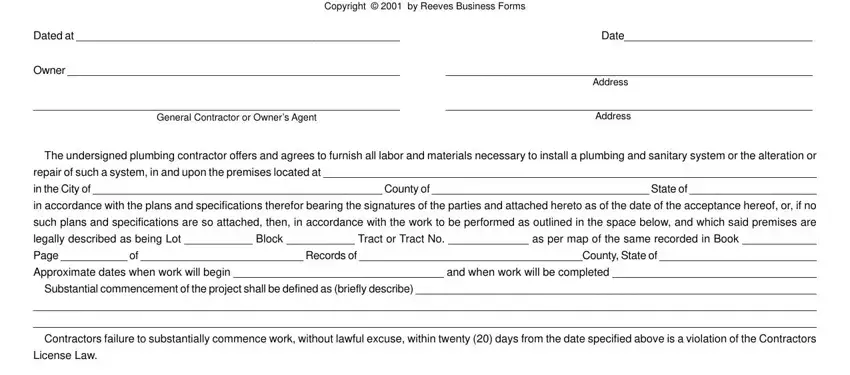 part 1 to filling in plumbing service agreement pdf